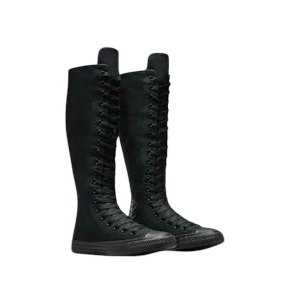 Converse Black Lace Up Boots Sleek Design